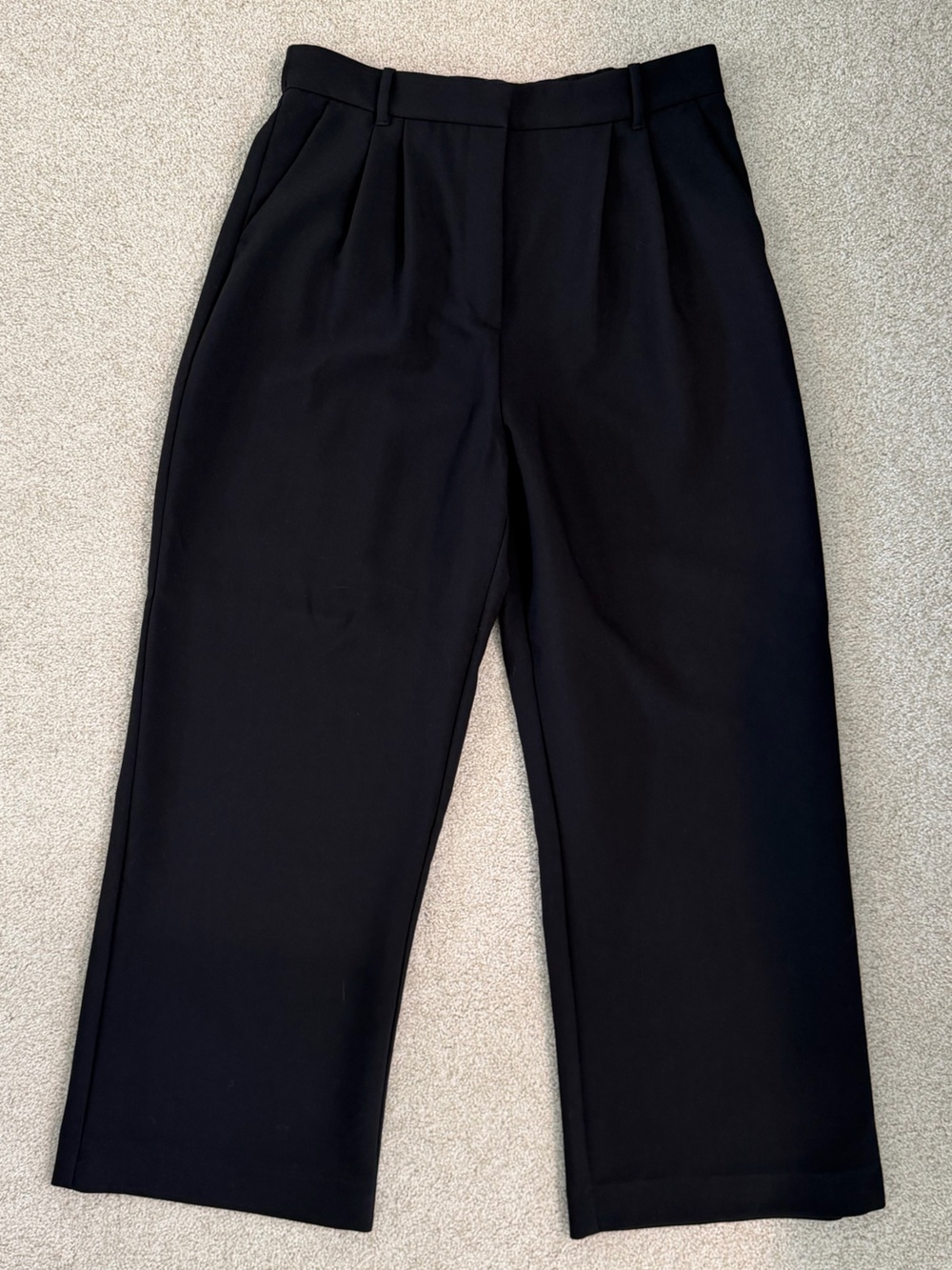 Abercrombie & Fitch Sloan Black Wide-Leg Trousers